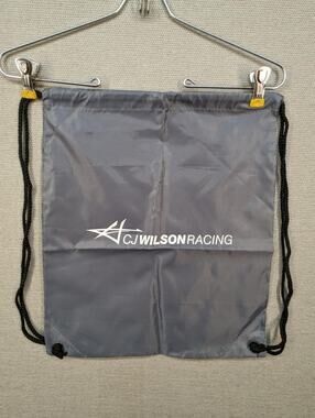 CJ Wilson Racing Backpack Cinch Sack Gray -0224